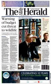 The Herald (UK) Newspaper Front Page for 14 October 2022