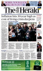 The Herald (UK) Newspaper Front Page for 14 April 2022
