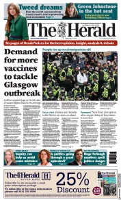 The Herald (UK) Newspaper Front Page for 14 May 2021