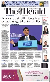 The Herald (UK) Newspaper Front Page for 14 July 2022