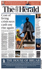 The Herald front page for 14 September 2023