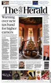 The Herald front page for 15 December 2023