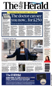 The Herald (UK) Newspaper Front Page for 15 March 2023