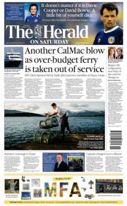 The Herald front page for 15 March 2025