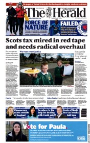The Herald (UK) Newspaper Front Page for 15 April 2021