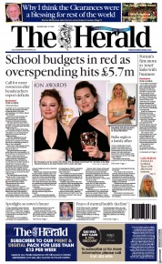 The Herald front page for 15 May 2023