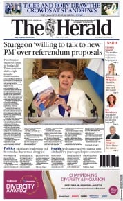 The Herald (UK) Newspaper Front Page for 15 July 2022