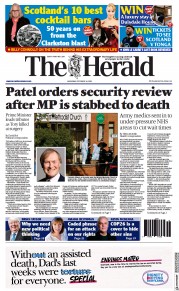 The Herald (UK) Newspaper Front Page for 16 October 2021
