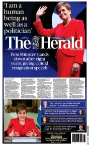 The Herald (UK) Newspaper Front Page for 16 February 2023