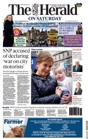 The Herald (UK) Newspaper Front Page for 16 April 2022