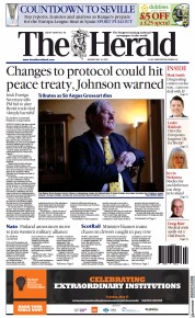 The Herald (UK) Newspaper Front Page for 16 May 2022