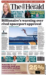 The Herald (UK) Newspaper Front Page for 16 July 2021