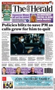 The Herald (UK) Newspaper Front Page for 17 January 2022