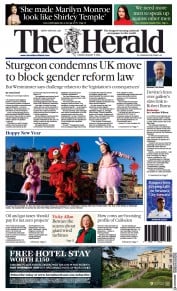 The Herald front page for 17 January 2023