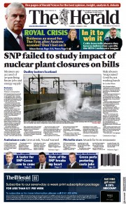 The Herald (UK) Newspaper Front Page for 17 February 2022