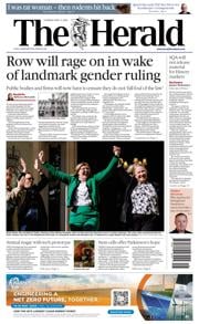 The Herald front page for 17 April 2025