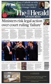 The Herald front page for 17 May 2025