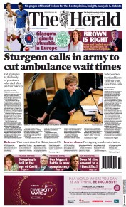 The Herald (UK) Newspaper Front Page for 17 September 2021