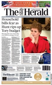 The Herald (UK) Newspaper Front Page for 18 October 2022