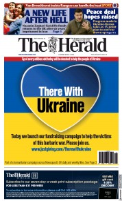 The Herald (UK) Newspaper Front Page for 18 March 2022