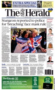 The Herald (UK) Newspaper Front Page for 18 April 2022