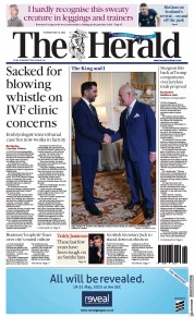 The Herald (UK) Newspaper Front Page for 18 May 2023