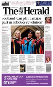 The Herald front page for 19 June 2025