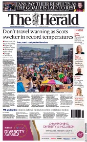 The Herald (UK) Newspaper Front Page for 19 July 2022