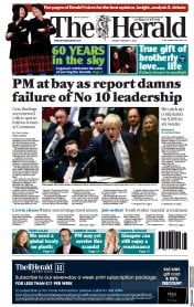 The Herald (UK) Newspaper Front Page for 1 February 2022