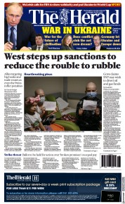 The Herald (UK) Newspaper Front Page for 1 March 2022