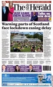 The Herald (UK) Newspaper Front Page for 1 June 2021