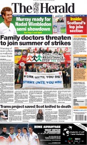  () Newspaper Front Page for 1 July 2011