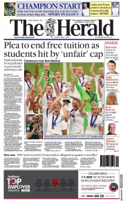 The Herald (UK) Newspaper Front Page for 1 August 2022