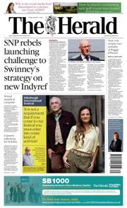 The Herald front page for 1 August 2025