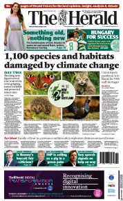The Herald (UK) Newspaper Front Page for 20 October 2021