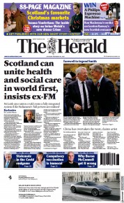 The Herald (UK) Newspaper Front Page for 20 November 2021