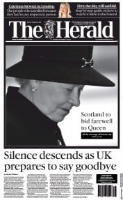 The Herald front page for 20 September 2022