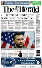 The Herald (UK) Newspaper Front Page for 20 September 2023