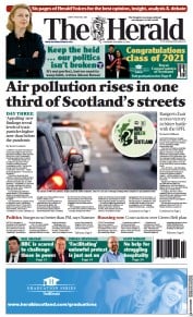The Herald (UK) Newspaper Front Page for 21 October 2021