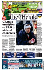 The Herald (UK) Newspaper Front Page for 21 March 2022