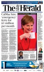 The Herald front page for 21 March 2023