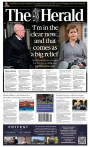 The Herald front page for 21 March 2025