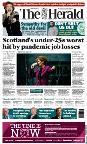 The Herald (UK) Newspaper Front Page for 21 April 2021