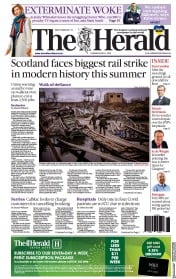 The Herald (UK) Newspaper Front Page for 21 April 2022