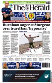 The Herald (UK) Newspaper Front Page for 21 June 2021