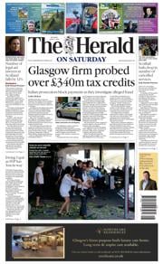 The Herald front page for 21 June 2025