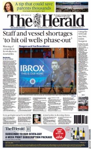 The Herald (UK) Newspaper Front Page for 22 November 2022
