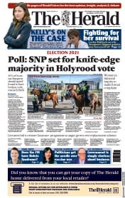 The Herald (UK) Newspaper Front Page for 22 March 2021