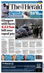 The Herald (UK) Newspaper Front Page for 22 March 2022