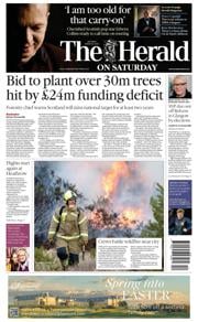 The Herald front page for 22 March 2025